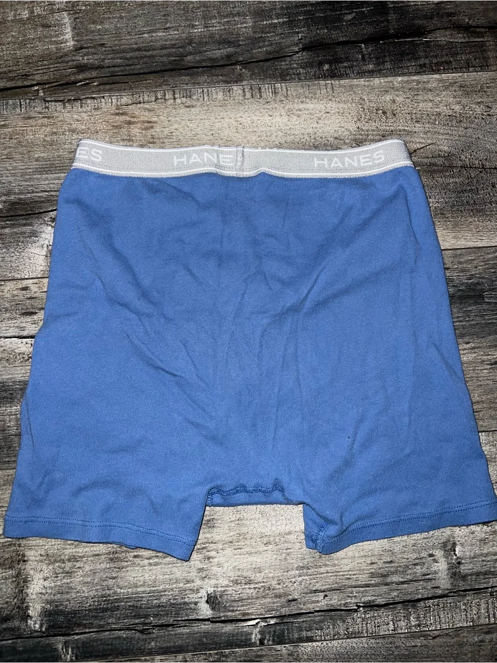 Hanes Men's 2 Boxer Briefs - Blue & Light Gray